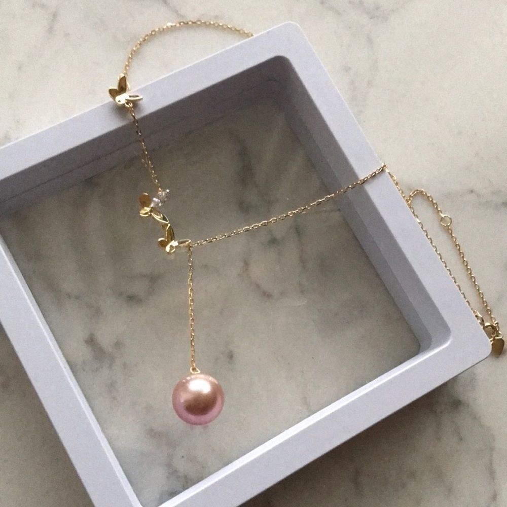 Custom Made 11mm Genuine Pearl Necklace